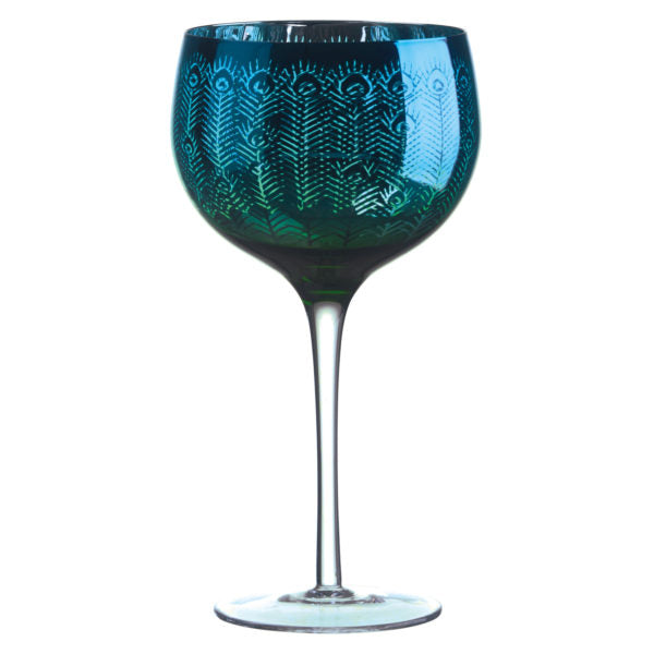 Set of 2 Peacock Gin Glasses