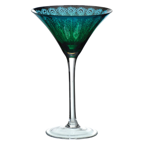 Set of 2 Peacock Martinis
