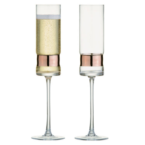 Set of 2 SoHo Champagne Flutes Bro