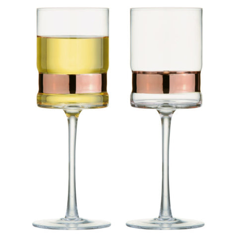 Set of 2 SoHo Wine Glasses Bronze