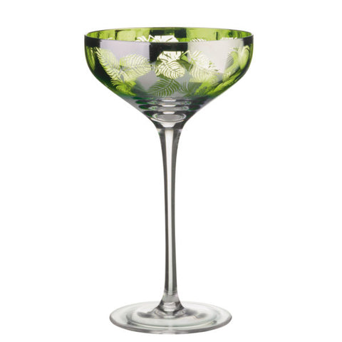 Tropical Leaves Champagne Saucer